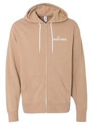 Image of Sandstone Lightweight Fitted Zip Hoodie 