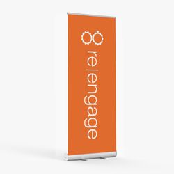Image of Orange Retractable Re|engage Banner (Catalog)