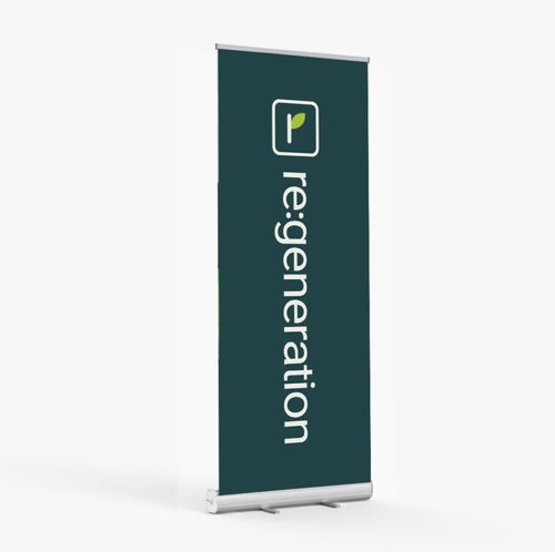 Dark Green Retractable Re:generation Banner (Catalog) image thumbnail