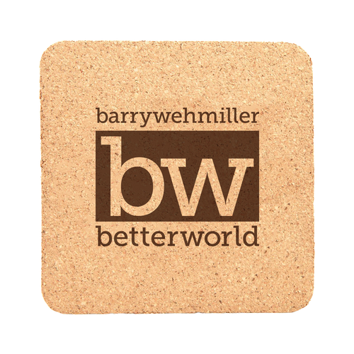 4" Square Cork Coaster image thumbnail
