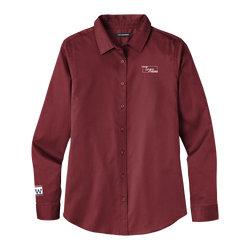 Image of Ladies Long Sleeve SuperPro React Twill Shirt