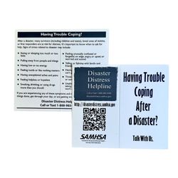 Image of Pamphlet Business Card - Coping After Disaster
