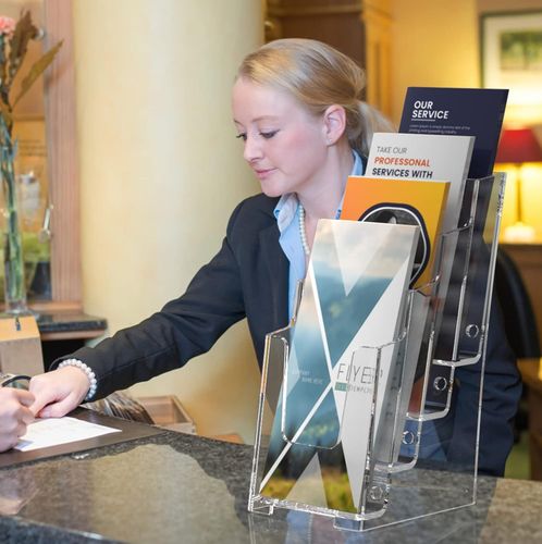 Acrylic Brochure Holder - 4 Tier image thumbnail
