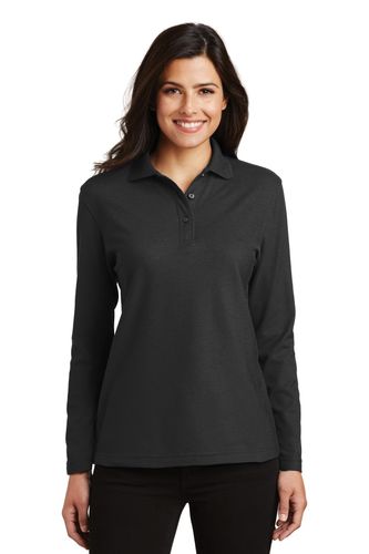 Port Authority Ladies Silk Touch Long Sleeve Polo. L500LS image thumbnail