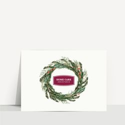 Image of Wreath with Logo Greeting Card