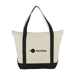 Image of Canvas Zippered Boat Tote 