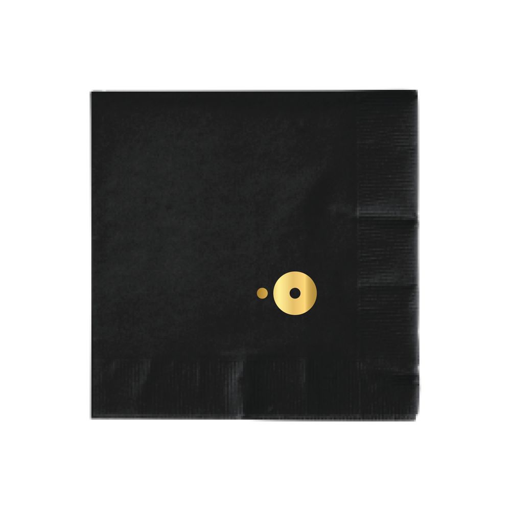 Black Foil Beverage Napkins (Packs of 100)  primary image
