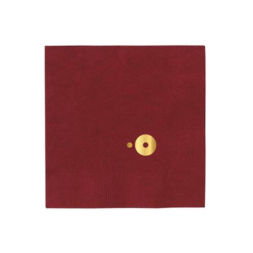 Burgundy Foil Beverage Napkins (Packs of 100)   image thumbnail