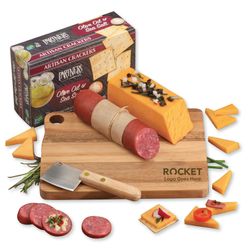 Image of SALE - Gourmet Assortment with Acacia Charcuterie Serving Board