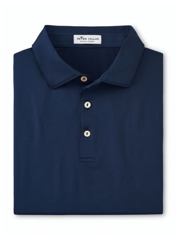 Image of Peter Millar Men's Solid Performance Short Sleeve Polo - Self Collar