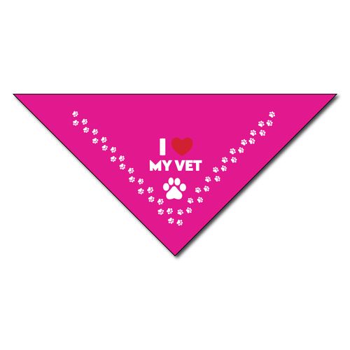 I Love My Vet Bandana - (Pink)  image thumbnail