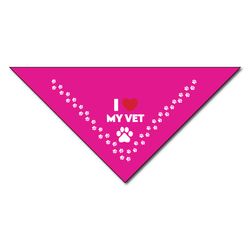 Image of I Love My Vet Bandana - (Pink) 