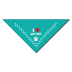 Image of I Love My Vet Bandana - (Teal)