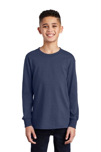 Youth Long Sleeve Core Cotton T Shirt image thumbnail