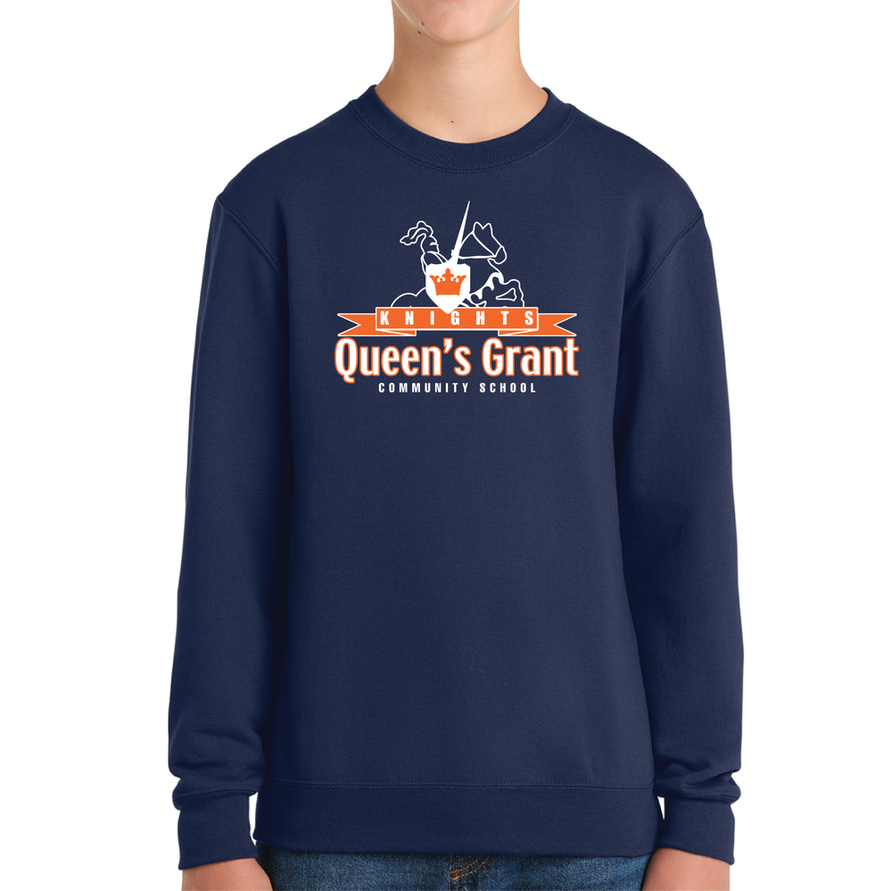 Youth Core Fleece Crewneck Sweatshirt - Knight Logo primary image