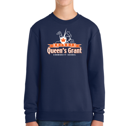 Youth Core Fleece Crewneck Sweatshirt - Knight Logo image thumbnail