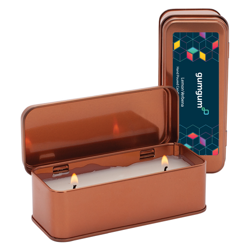 Scented 2.25 oz. Copper Rectangular Candle image thumbnail