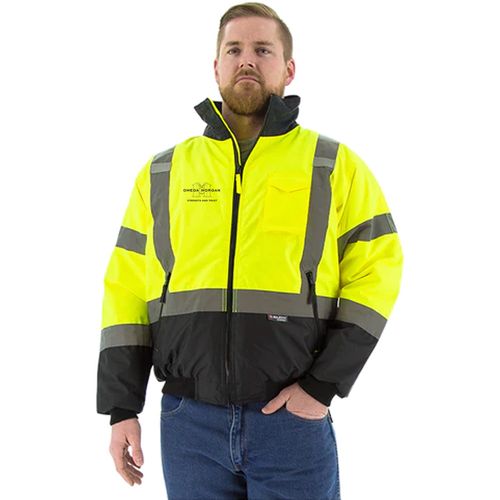 High Visibility Waterproof Jacket with Quilted Liner image thumbnail