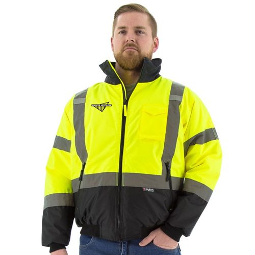 High Visibility Waterproof Jacket with Quilted Liner image thumbnail