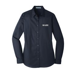Image of HI-LEX LADIES POPLIN BUTTON DOWN