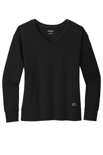 OGIO Ladies Luuma Flex Long Sleeve V-Neck image thumbnail
