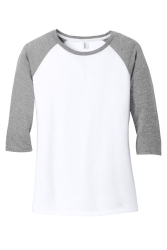 District Women's Perfect Tri 3/4-Sleeve Raglan image thumbnail