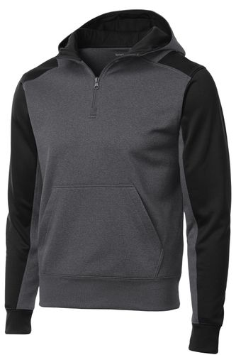Sport-Tek Tech Fleece Colorblock 1/4-Zip Hooded Sweatshirt image thumbnail