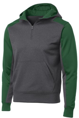 Sport-Tek Tech Fleece Colorblock 1/4-Zip Hooded Sweatshirt image thumbnail