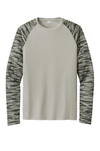 Sport-Tek Drift Camo Colorblock Long Sleeve Tee image thumbnail
