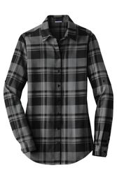 Image of Port Authority Ladies Plaid Flannel Tunic