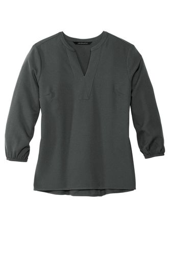 MERCER+METTLE Women's Stretch Crepe 3/4-Sleeve Blouse image thumbnail