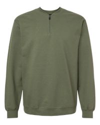 Image of Softstyle® Midweight 1/4 Zip Sweatshirt