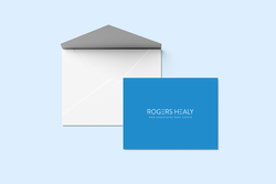 Image of Generic-Blue Greeting Cards w/ Envelopes  – Pack of 10 