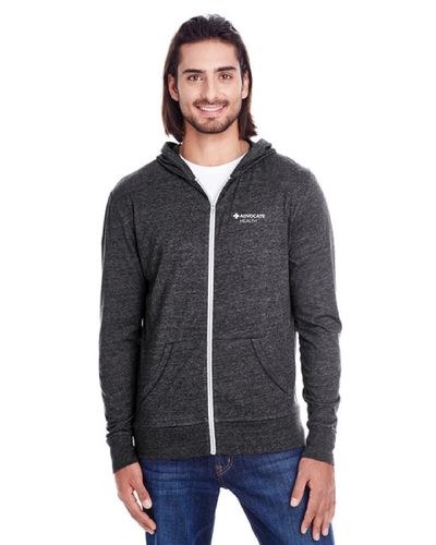 Unisex Triblend Full-Zip Light Hoodie image thumbnail