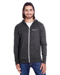 Image of Unisex Triblend Full-Zip Light Hoodie