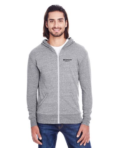 Unisex Triblend Full-Zip Light Hoodie image thumbnail
