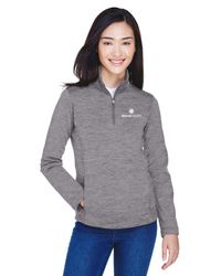 Image of Devon & Jones Ladies Mèlange Fleece Quarter Zip