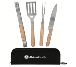 Image of 4-Piece Bamboo BBQ Set