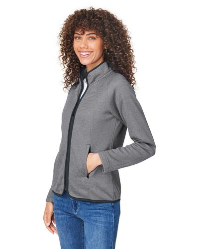 Ladies' Venture Heathered Stripe Full-Zip image thumbnail