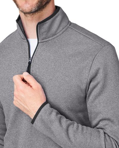 Men's Venture Heathered Stripe Quarter-Zip image thumbnail