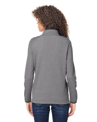 Ladies' Venture Heathered Stripe Quarter-Zip image thumbnail