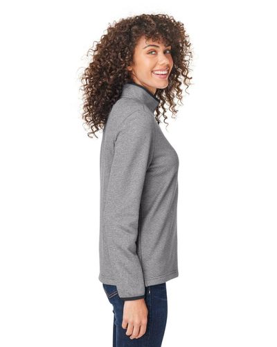 Ladies' Venture Heathered Stripe Quarter-Zip image thumbnail