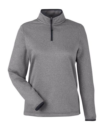 Ladies' Venture Heathered Stripe Quarter-Zip image thumbnail