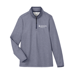 Image of Ladies' Venture Heathered Stripe Quarter-Zip