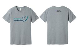Image of Nursing is a Work of Heart Unisex Heather T-Shirt 