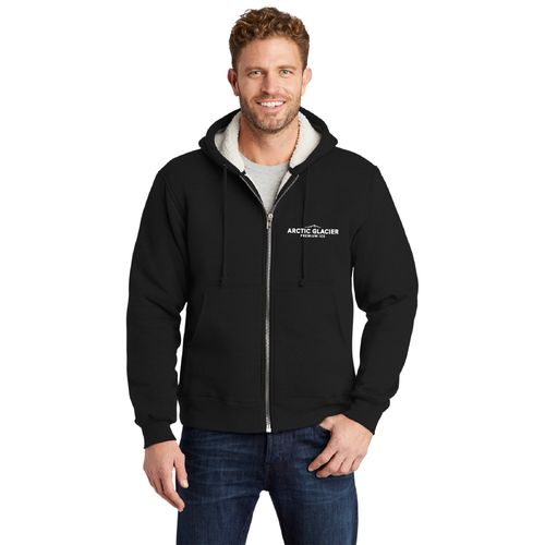 Cornerstone® Men's Heavyweight Sherpa-Lined Hooded Fleece Jacket image thumbnail