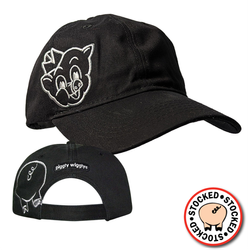 Image of Pig Head & Tail Cap in Black/Silver