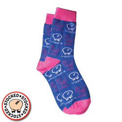 Image of Piggly Wiggly Socks in Blue/Pink