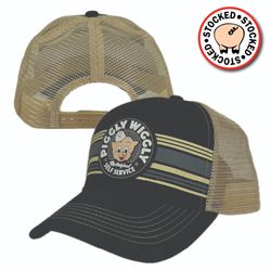 Image of Black 6 Panel Mesh Back Cap w/PVC Patch 