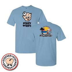 Image of Just Another Day in PIGADISE T-Shirt in STONE BLUE